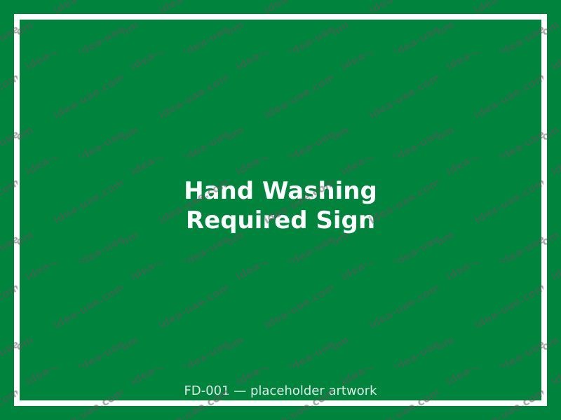 Hand Washing Required Sign